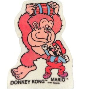 Vintage 1981 Donkey Kong and Mario sew-on or iron-on patch